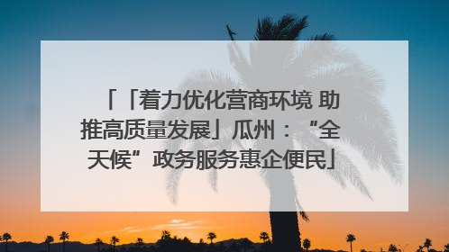 「着力优化营商环境 助推高质量发展」瓜州：“全天候”政务服务惠企便民