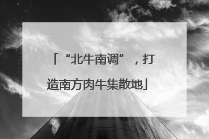 “北牛南调”，打造南方肉牛集散地