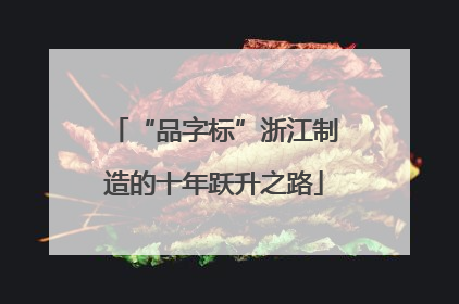 “品字标”浙江制造的十年跃升之路