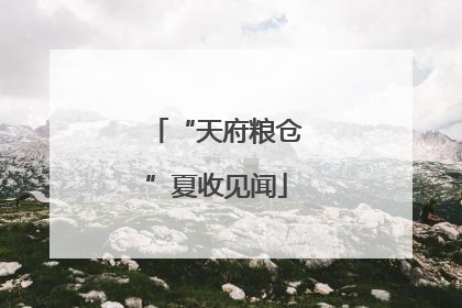 “天府粮仓”夏收见闻