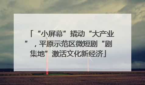 “小屏幕”撬动“大产业”，平原示范区微短剧“剧集地”激活文化新经济