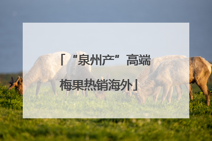 “泉州产”高端梅果热销海外