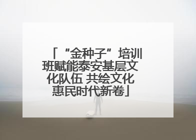 “金种子”培训班赋能泰安基层文化队伍 共绘文化惠民时代新卷