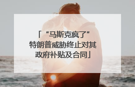 “马斯克疯了” 特朗普威胁终止对其政府补贴及合同