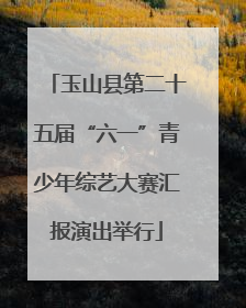玉山县第二十五届“六一”青少年综艺大赛汇报演出举行