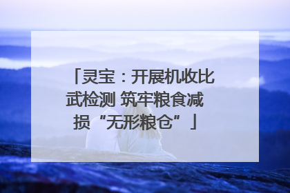 灵宝：开展机收比武检测 筑牢粮食减损“无形粮仓”