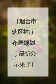 烟台市辖区村庄布局规划，最新公示来了