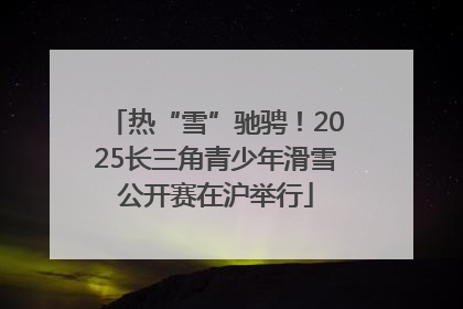 热“雪”驰骋！2025长三角青少年滑雪公开赛在沪举行
