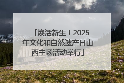 焕活新生！2025年文化和自然遗产日山西主场活动举行