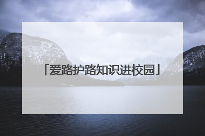 爱路护路知识进校园