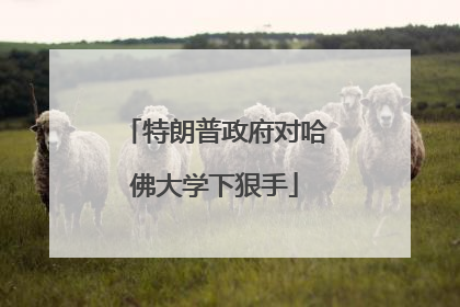 特朗普政府对哈佛大学下狠手