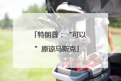 特朗普：“可以”原谅马斯克