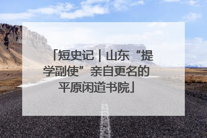 短史记｜山东“提学副使”亲自更名的平原闲道书院