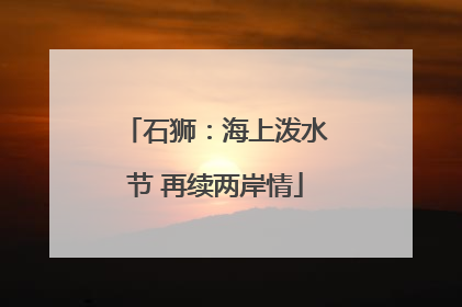 石狮：海上泼水节 再续两岸情