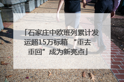 石家庄中欧班列累计发运超15万标箱 “重去重回”成为新亮点