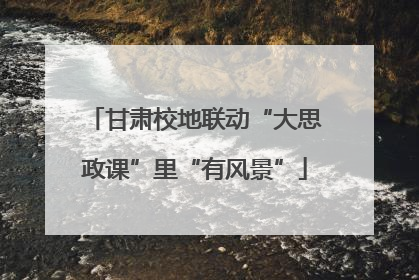 甘肃校地联动“大思政课”里“有风景”