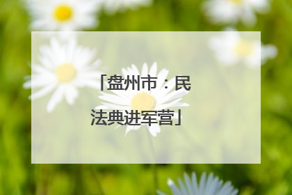 盘州市：民法典进军营