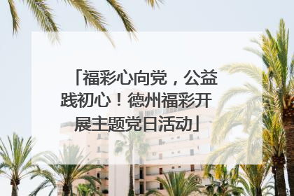 福彩心向党，公益践初心！德州福彩开展主题党日活动
