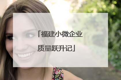 福建小微企业质量跃升记