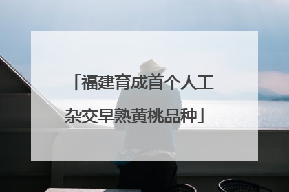 福建育成首个人工杂交早熟黄桃品种
