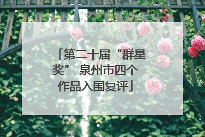 第二十届“群星奖” 泉州市四个作品入围复评