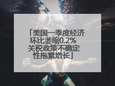 美国一季度经济环比萎缩0.2% 关税政策不确定性拖累增长