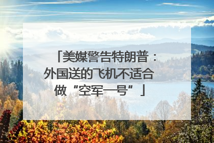 美媒警告特朗普：外国送的飞机不适合做“空军一号”