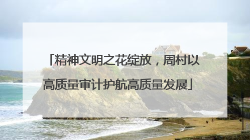 精神文明之花绽放，周村以高质量审计护航高质量发展