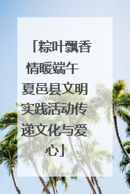 粽叶飘香情暖端午 夏邑县文明实践活动传递文化与爱心