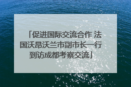 促进国际交流合作 法国沃昂沃兰市副市长一行到访成都考察交流