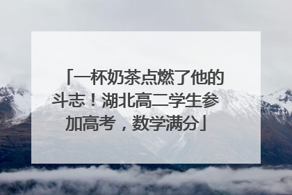 一杯奶茶点燃了他的斗志！湖北高二学生参加高考，数学满分