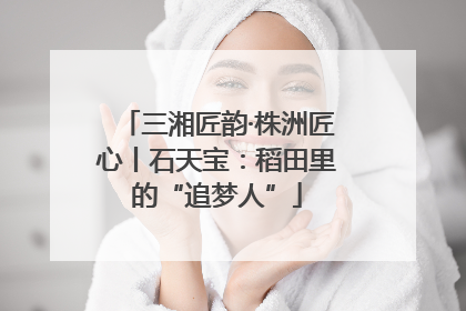 三湘匠韵·株洲匠心丨石天宝：稻田里的“追梦人”