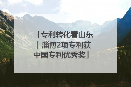 专利转化看山东｜淄博2项专利获中国专利优秀奖