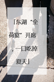 东湖“全荷宴”开席，一口吃掉夏天