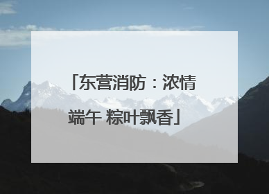 东营消防：浓情端午 粽叶飘香