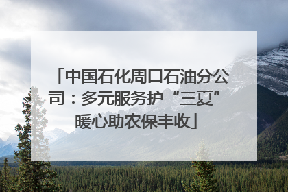 中国石化周口石油分公司：多元服务护“三夏” 暖心助农保丰收