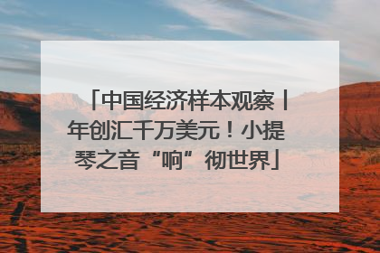 中国经济样本观察丨年创汇千万美元！小提琴之音“响”彻世界