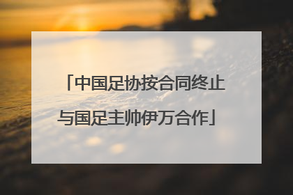 中国足协按合同终止与国足主帅伊万合作