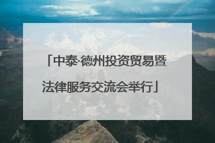 中泰·德州投资贸易暨法律服务交流会举行
