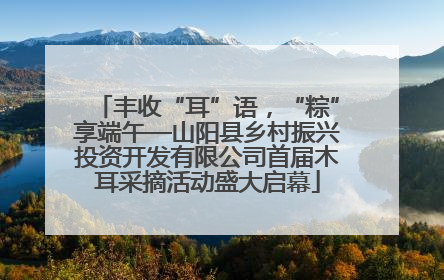 丰收“耳”语，“粽”享端午—山阳县乡村振兴投资开发有限公司首届木耳采摘活动盛大启幕