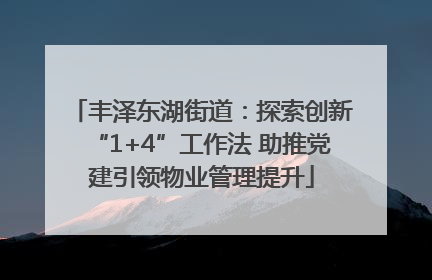 丰泽东湖街道：探索创新“1+4”工作法 助推党建引领物业管理提升