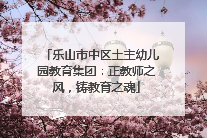 乐山市中区土主幼儿园教育集团：正教师之风，铸教育之魂