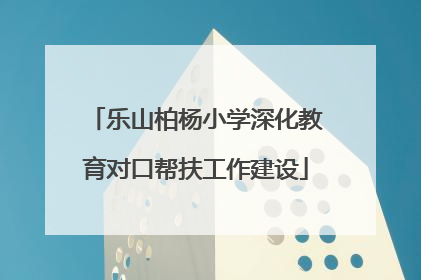 乐山柏杨小学深化教育对口帮扶工作建设