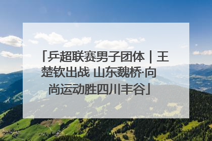 乒超联赛男子团体｜王楚钦出战 山东魏桥·向尚运动胜四川丰谷