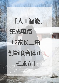 人工智能、集成电路……12家长三角创新联合体正式成立
