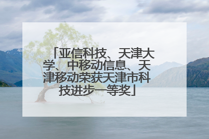 亚信科技、天津大学、中移动信息、天津移动荣获天津市科技进步一等奖