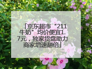 京东超市“211牛奶”均价便宜1.7元，独家货盘助力商家增速翻倍