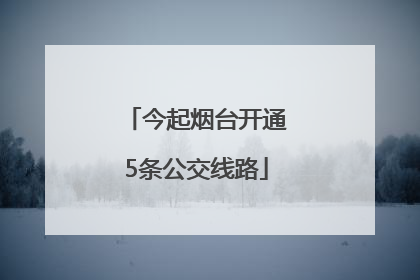 今起烟台开通5条公交线路