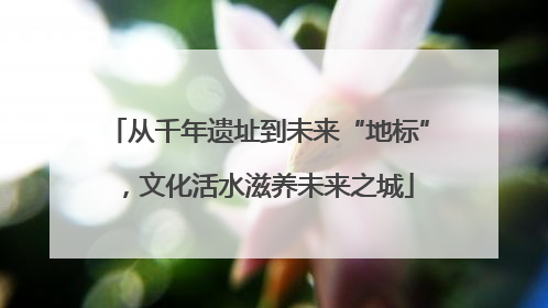 从千年遗址到未来“地标”，文化活水滋养未来之城