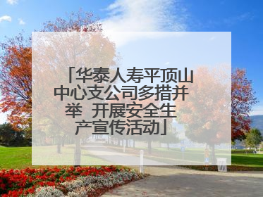 华泰人寿平顶山中心支公司多措并举  开展安全生产宣传活动